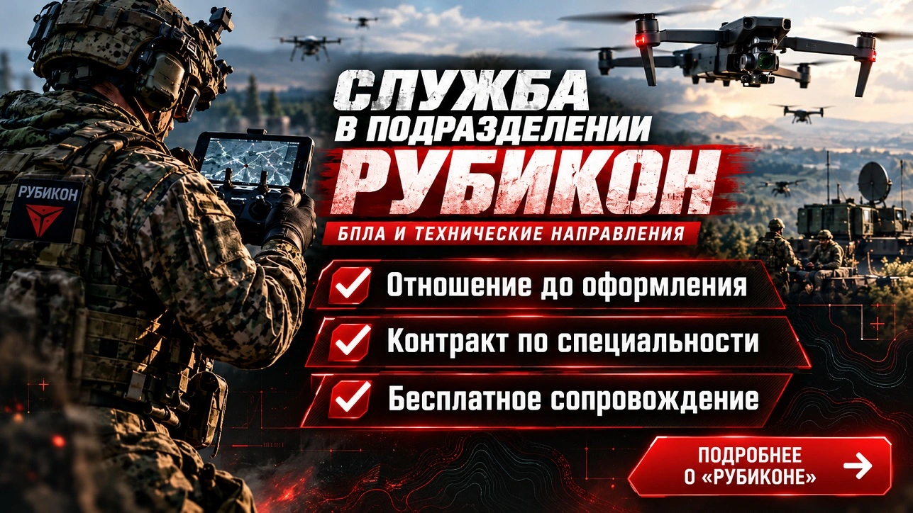 Служба в подразделении «Рубикон»: БПЛА, отношение до оформления и контракт по специальности